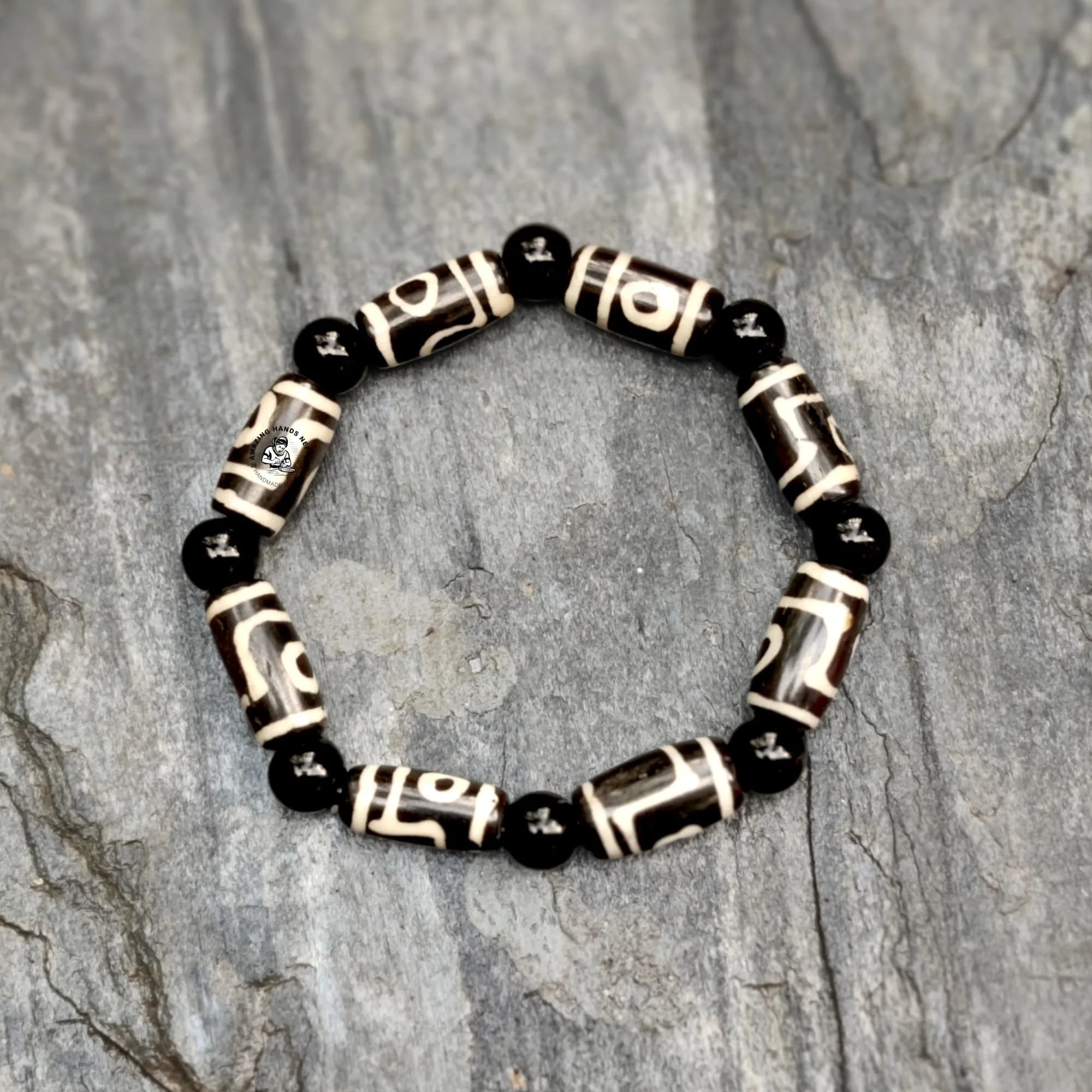 Buffalo Bone Handcrafted Dzi Bracelet