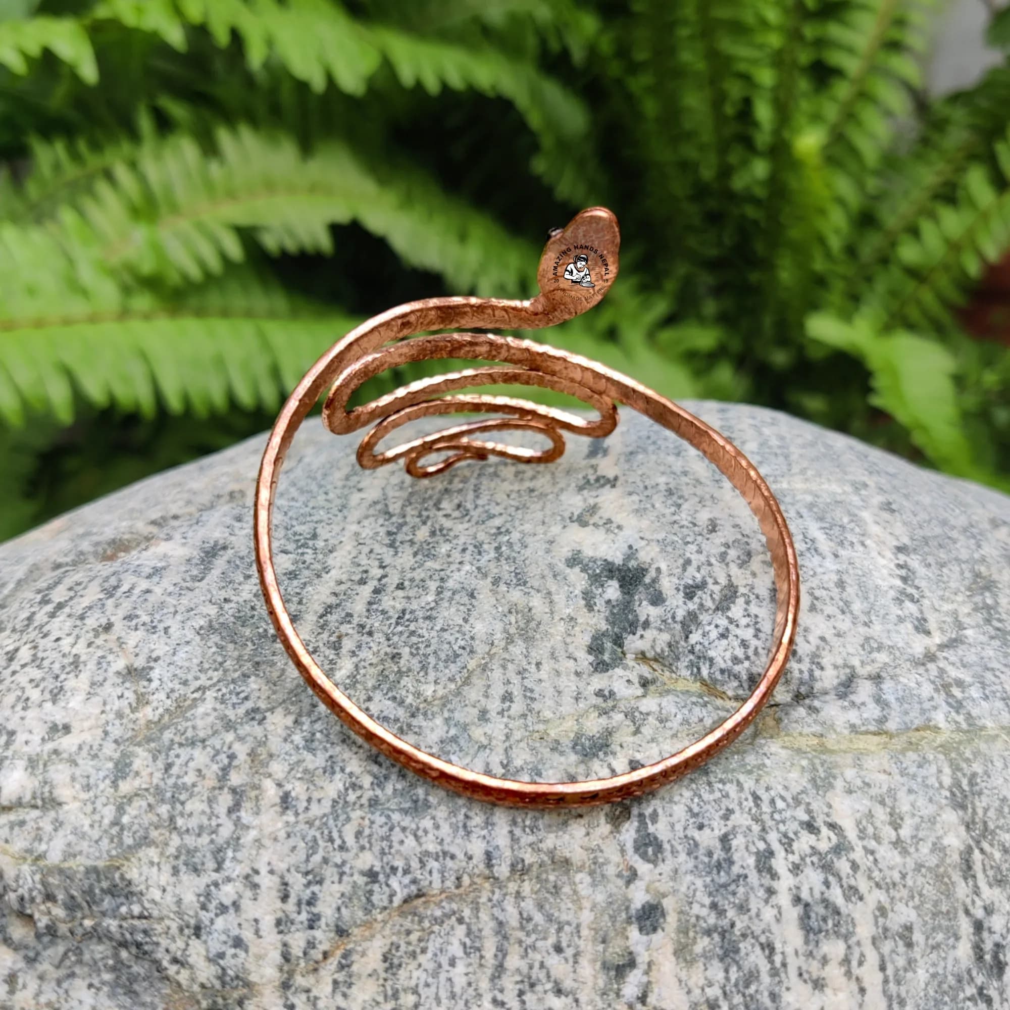Coiling Copper Snake Bracelet