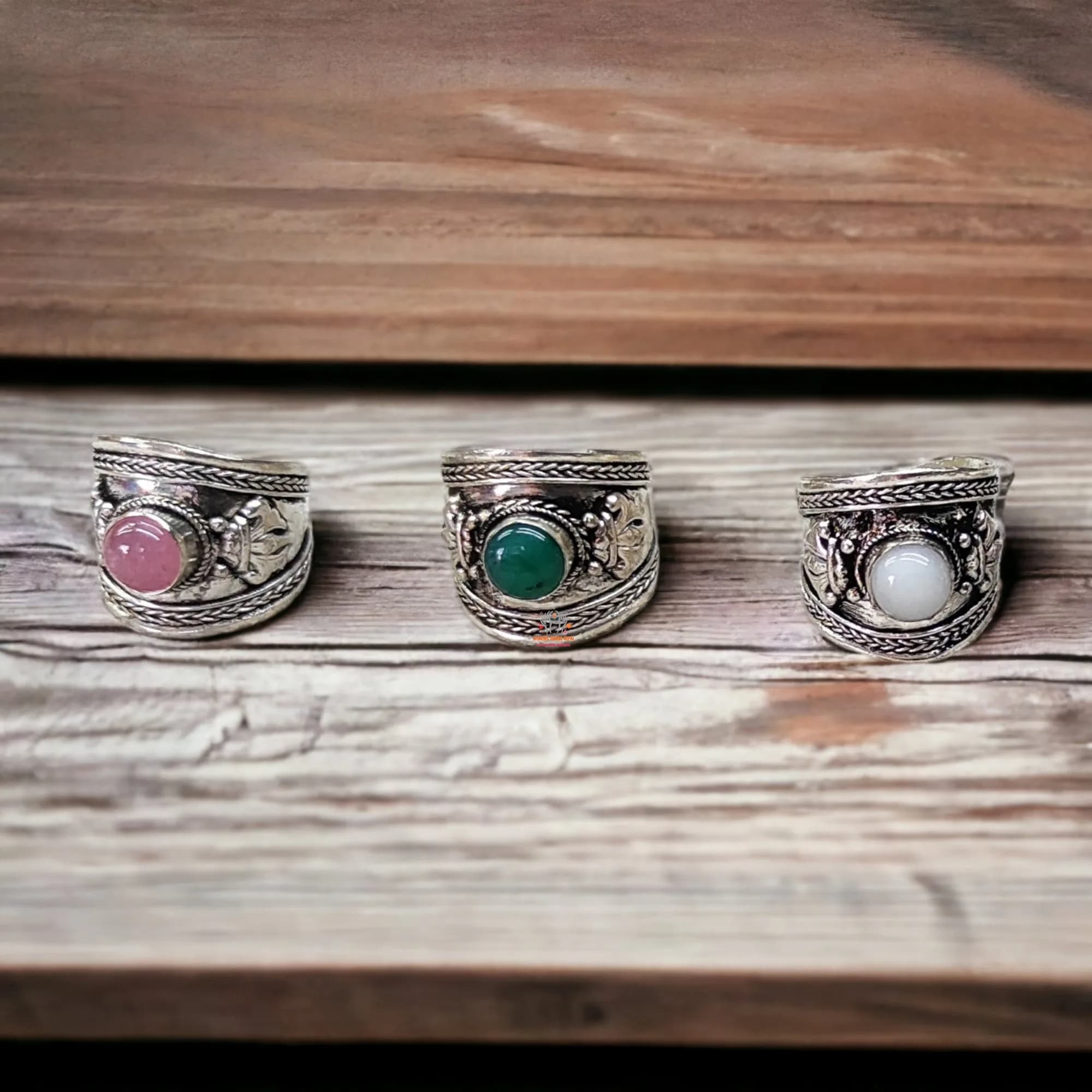Tibetan Dorje Stone Finger Ring