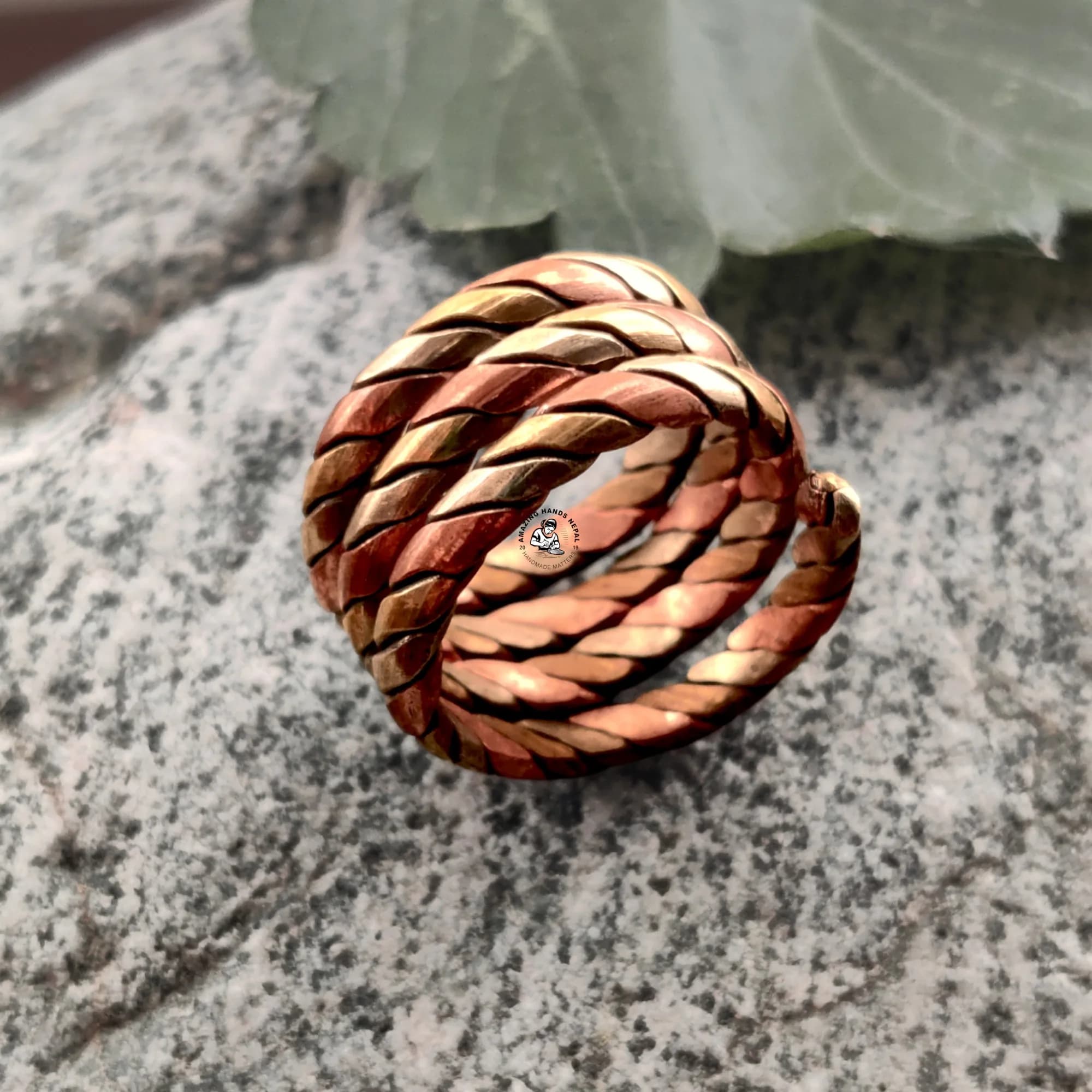 Twisted Three Metal Finger Ring