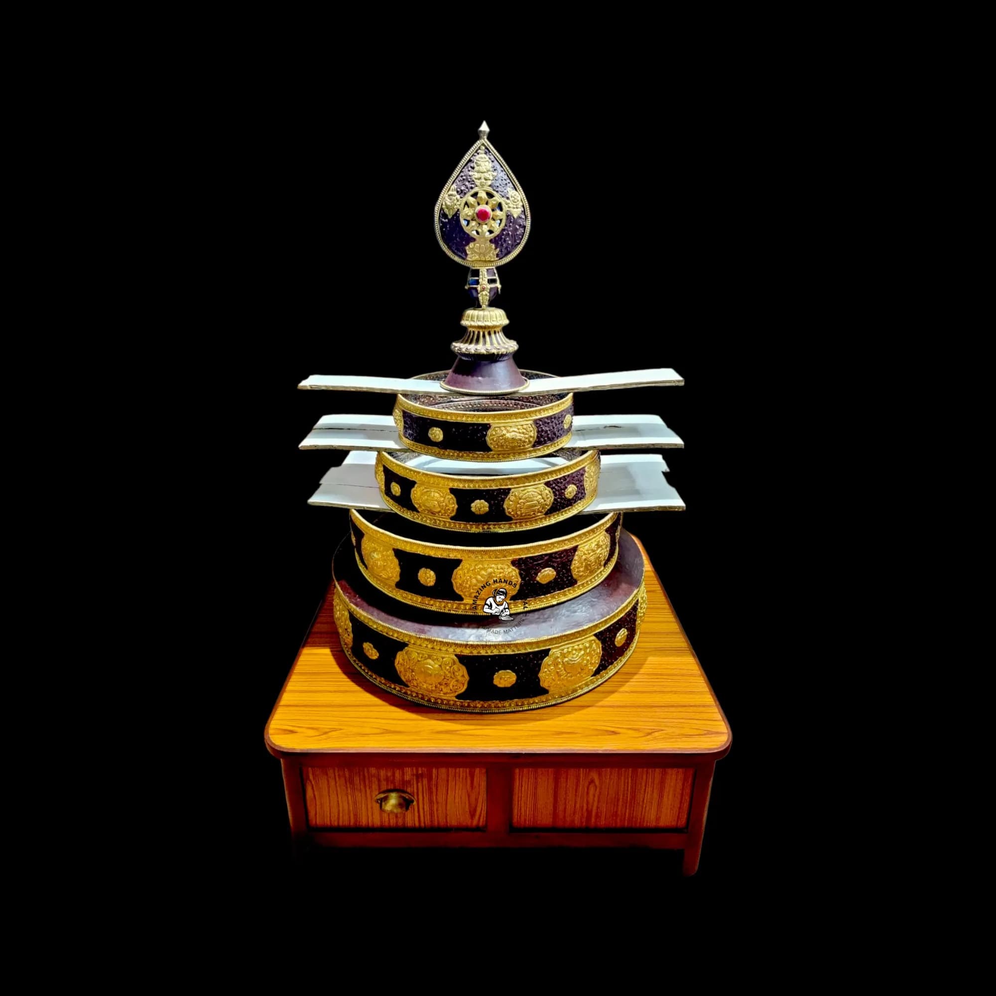 Tibetan Copper Mandala Offering Set