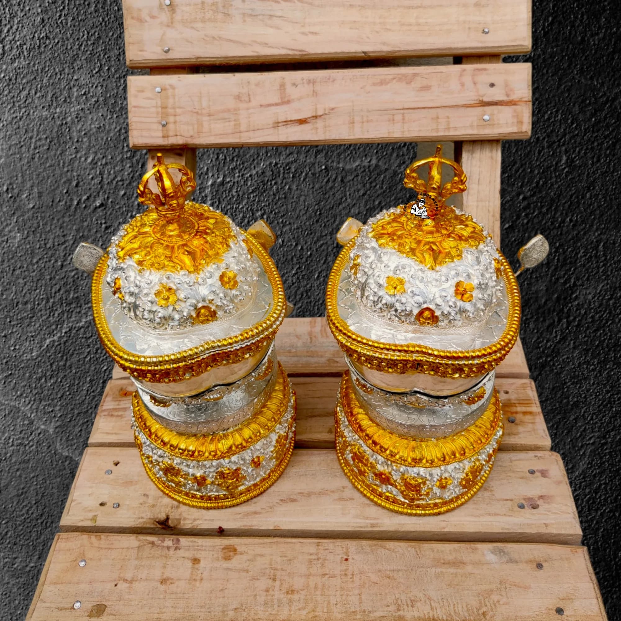 Buddhist Tibetan Copper Kapala Ritual Set