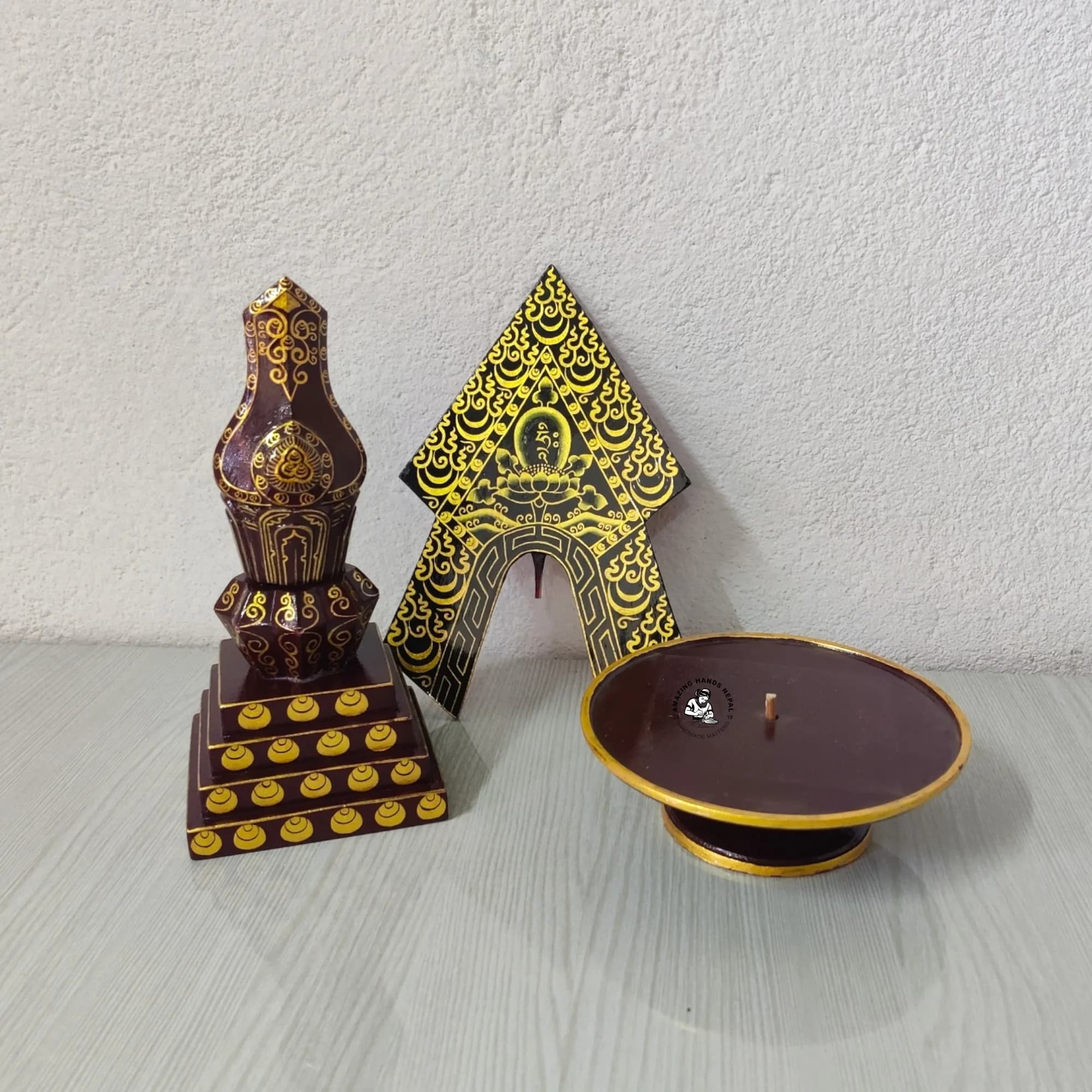 Buddhist Guru Rinpoche (Paltor) Wooden Torma