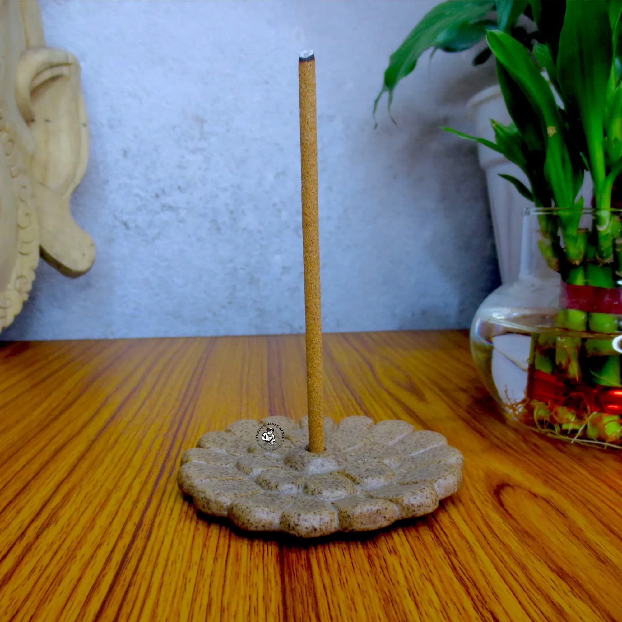 Tibetan Flower Ceramic Incense Holder