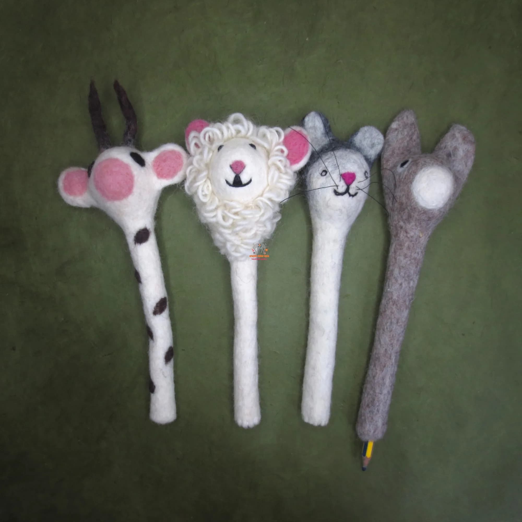 Wool Felt Pencil Toy Puppet Set