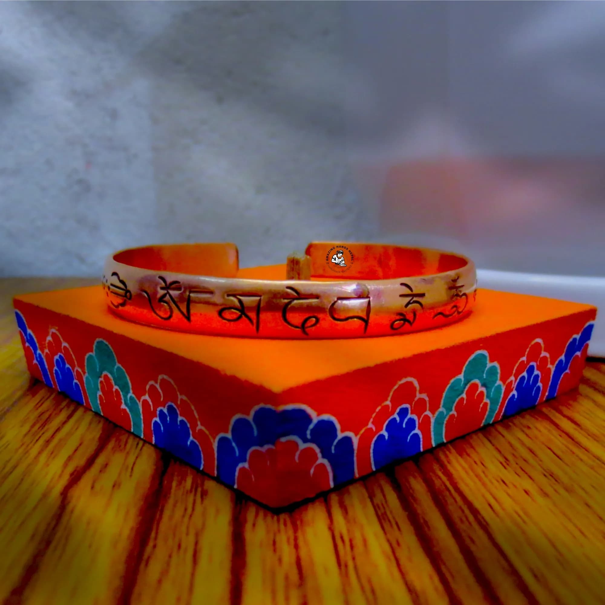 Buddha Mantra Copper Dorje Bracelet