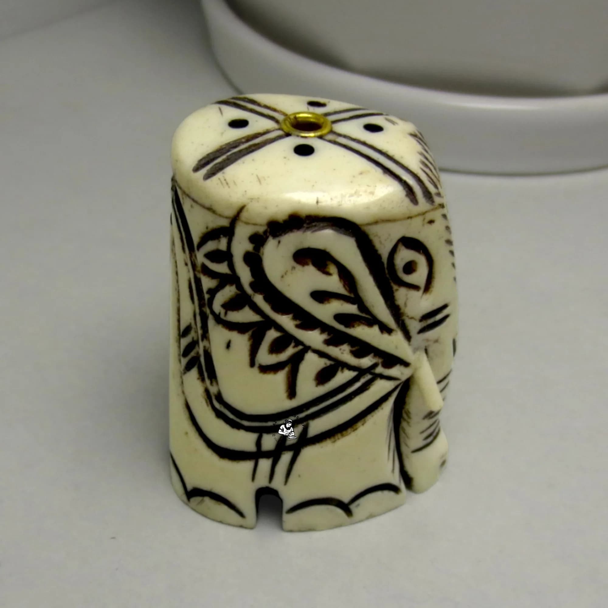 White Bone Elephant Incense Holder
