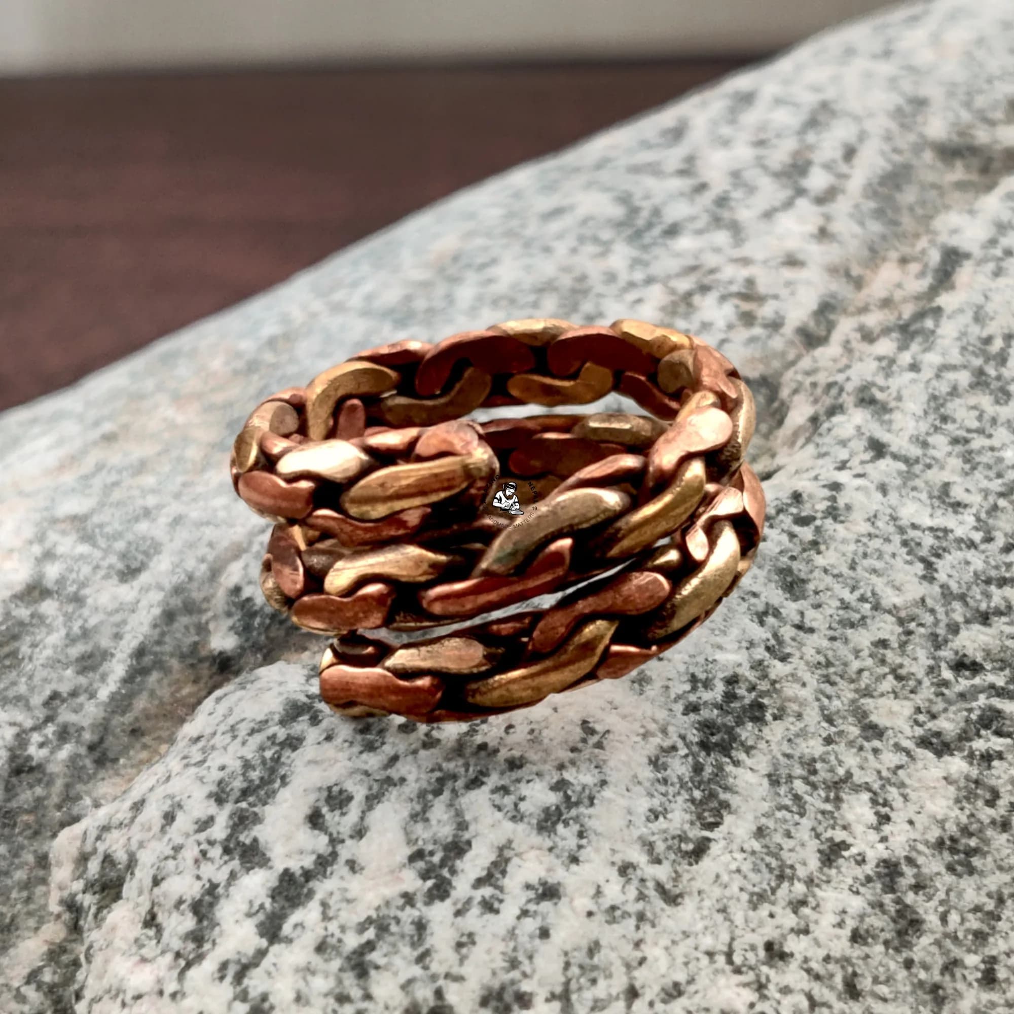 Three Metal Braided Finger Ring